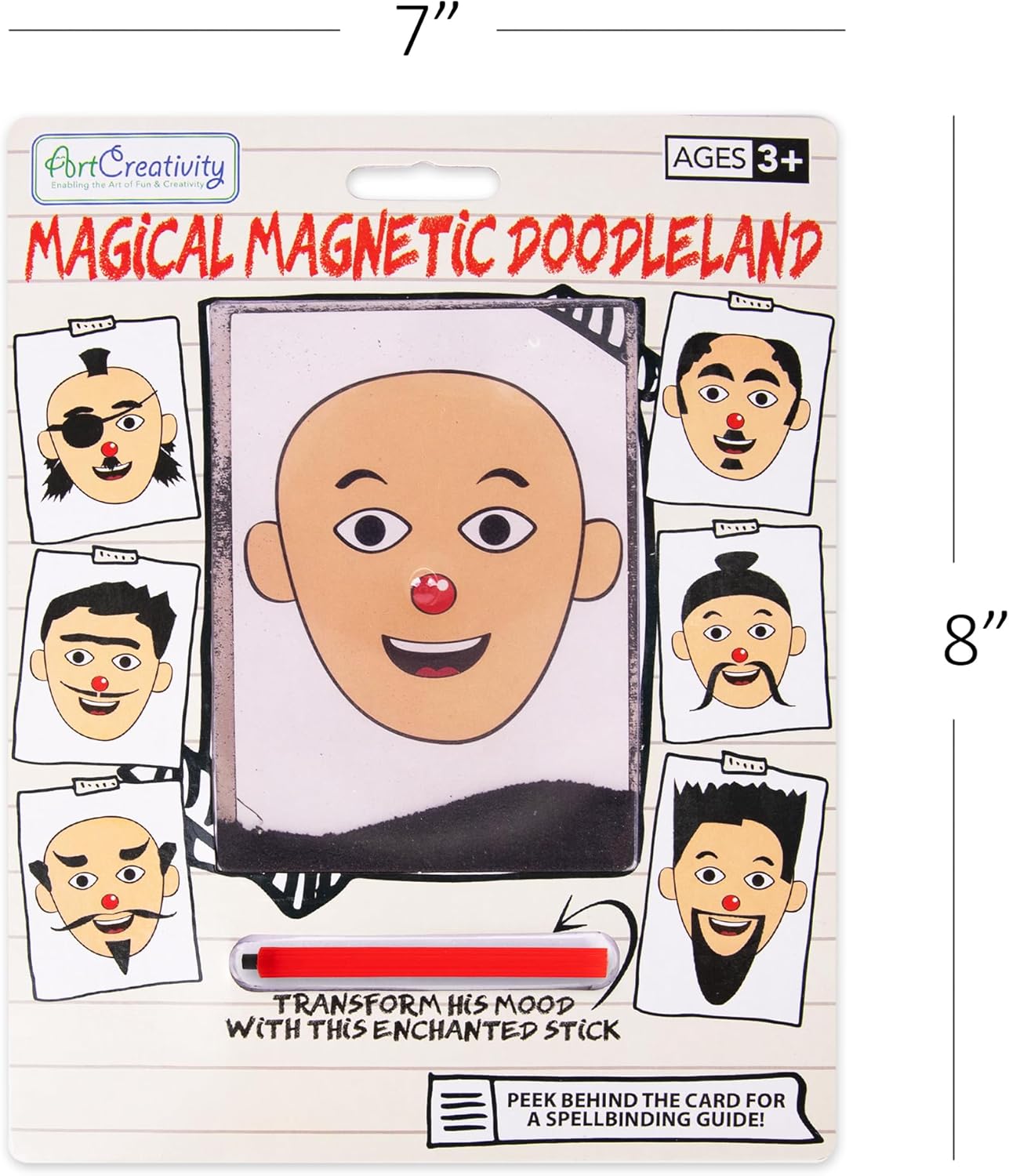 ArtCreativity Magnetic Drawing Face - 2 Pack - Travel Toys for Kids, Magnetic Toys Game, Magnet Drawing Doodle Board for Kids - Retro Toy, Vintage Toy, Travel Essentials Games for Ages 3+