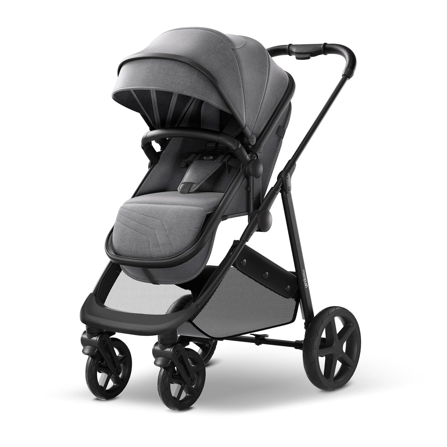 Mompush Wiz 2 in 1 Baby Stroller with Bassinet Mode, Convertible Infant Stroller for Newborn and Toddler with Reversible Seat and Large UPF 50+ Canopy