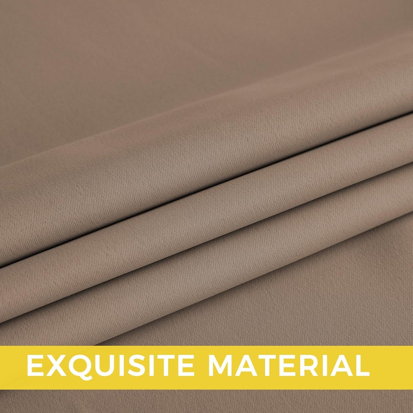 NICETOWN 102 Inch Long Curtains for Bedroom 2 Panels Set, Cappuccino Thermal Insulated Grommet Curtains for Living Room, Noise Reducing Window Treatment Drapes for Nursery, 2 Panels, W52