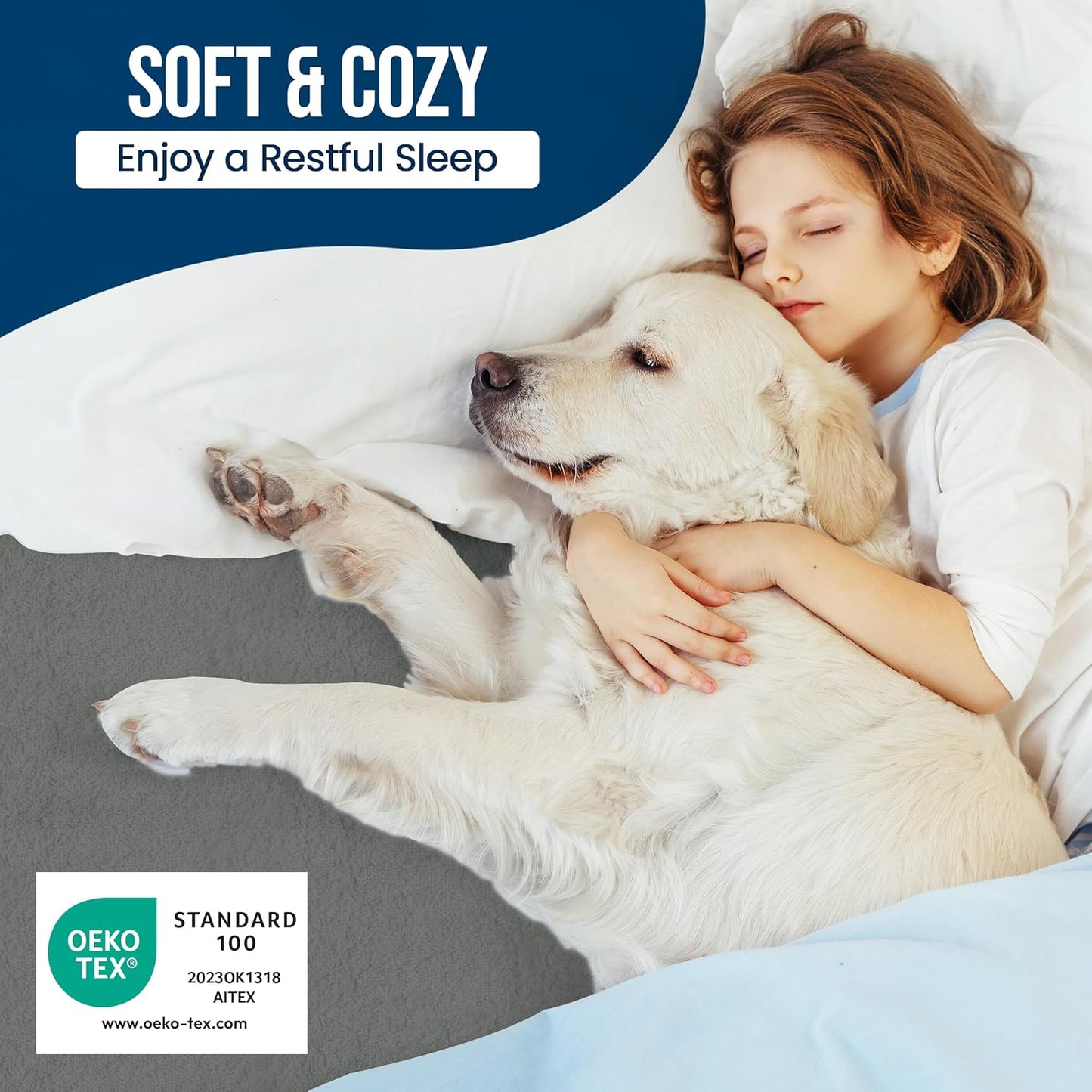 Utopia Bedding Waterproof Mattress Protector Full Size, Premium Terry Mattress Cover 200 GSM, Breathable, Fitted Style with Stretchable Pockets (Gray)