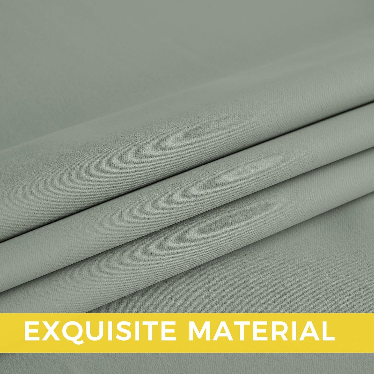 NICETOWN Sage Green Blackout Curtains 90 inch Long, Summer Room Daekening Thermal Insulated Grommet Privacy Energy Saving Shades for Bedroom, Living Room, Laundry, Closet, 2 Panels, W52