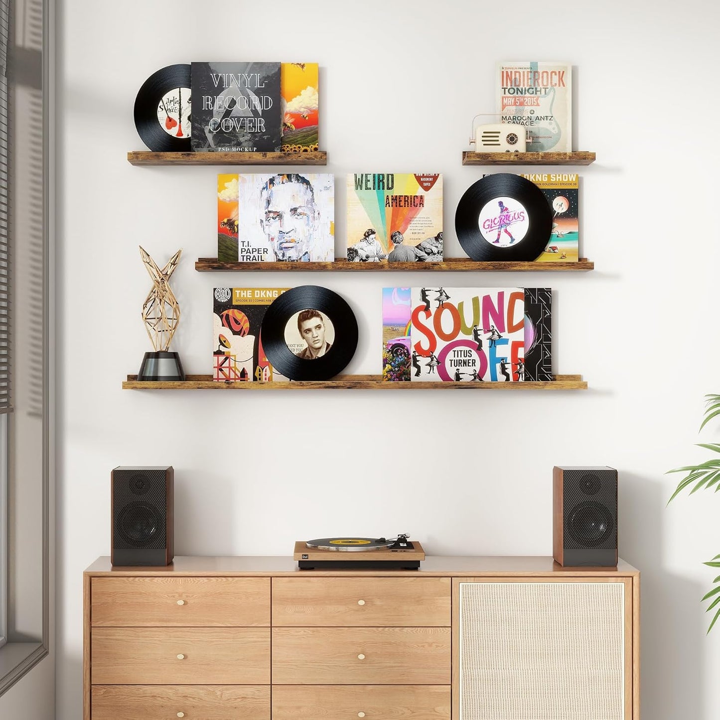 Floating Picture Ledge Shelves for Wall Set of 4, 72 Inch Wall Shelves with Lip Long Large Nursery Book Shelf for Toys Storage Kids Bookshelf Wall Mounted Living Room Bedroom Decor Frames