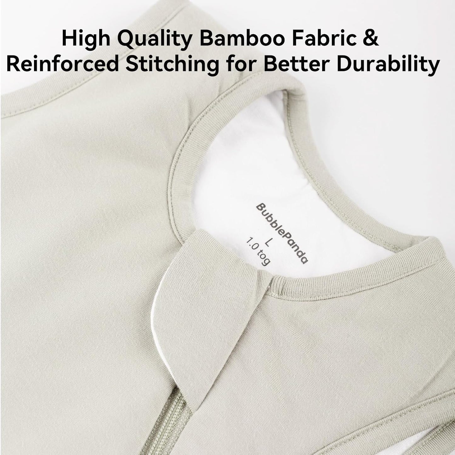 Rayon Made from Bamboo Sleep Sack 0-36 Months 1.0 Tog Ultra Soft Baby Wearable Blanket Toddler Sleeping Sack for Babies (Oat, M(6-12M))