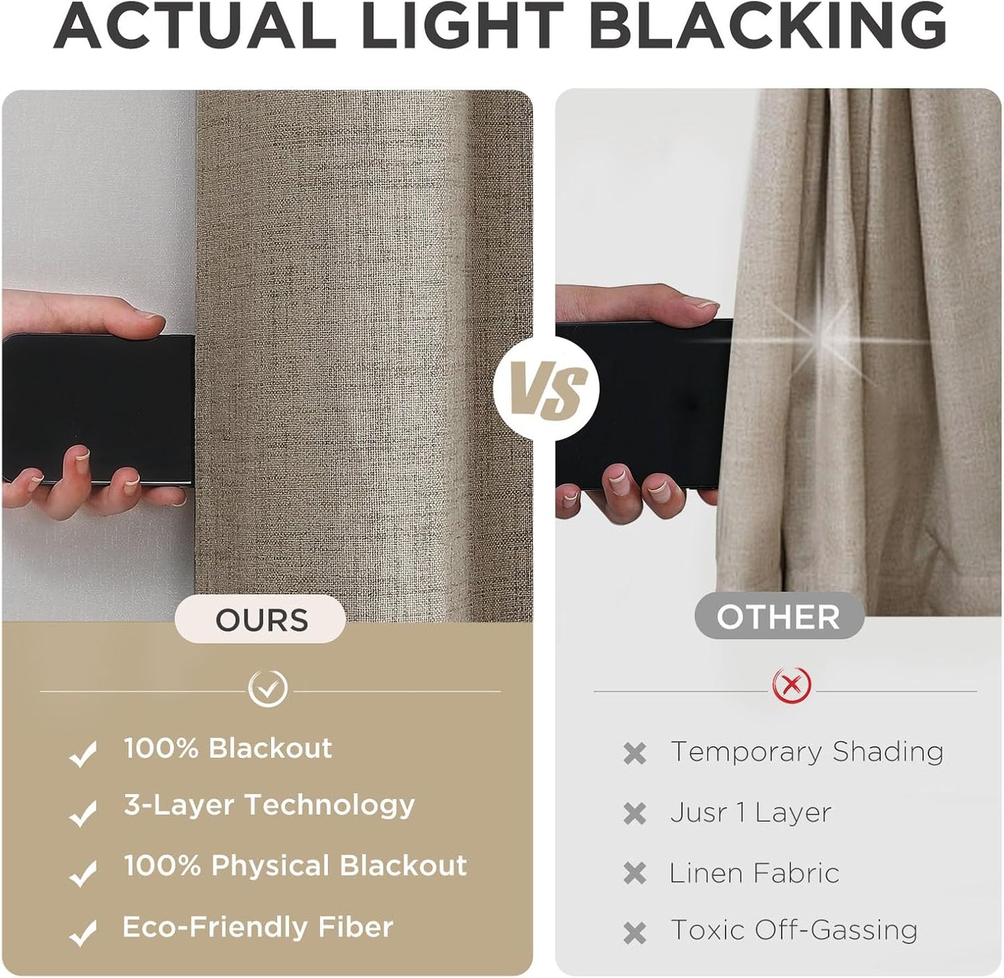 Joydeco Linen Blackout Room Divider Curtains, Extra Wide Sliding Door Drapes Living Room Curtains, 1 Panel 100W x 84L Inch Patio Door Drapes for Room Privacy