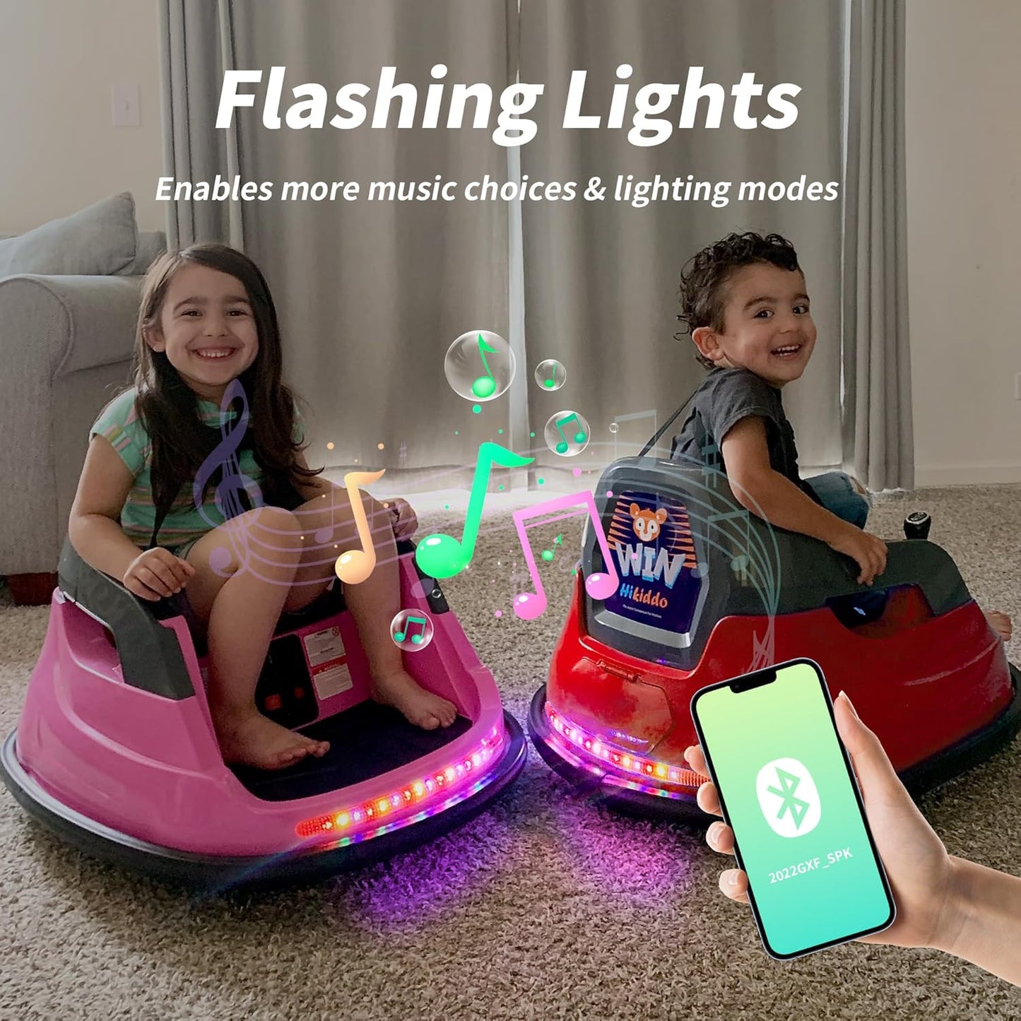 12V Kids Electric Bumper Car, Baby Bumper Car for Toddlers w/Remote Control, 360° Spinning - Red