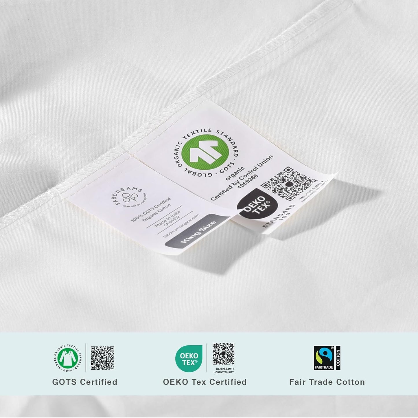 FABDREAMS Organic Quilted Mattress Protector Full Size | Mattress Pad| Mattress Cover| Naturally Breathable | Noiseless| Fits up to 17" Deep Pockets| Temperature Regulating | Full | White