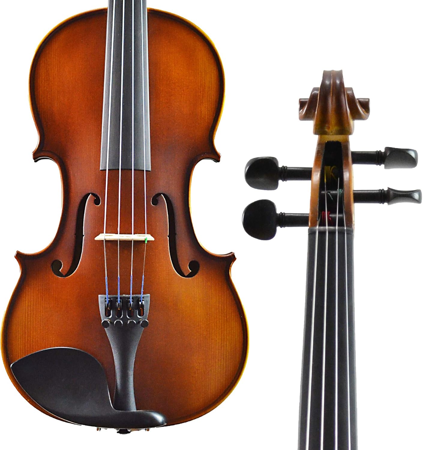Bunnel G1 Violin Outfit 1/2 Size - Carrying Case and Accessories Included - Solid Maple Wood and Ebony Fittings By Kennedy Violins
