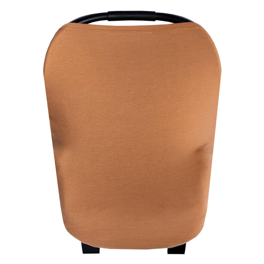 Copper Pearl Multi-Use Cover: Car Seat Covers, Nursing Cover, and Stroller Cover for Sun - Stretchy Fabric, All-Season Use, Stylish Designs, Easy Access for Moms - Camel