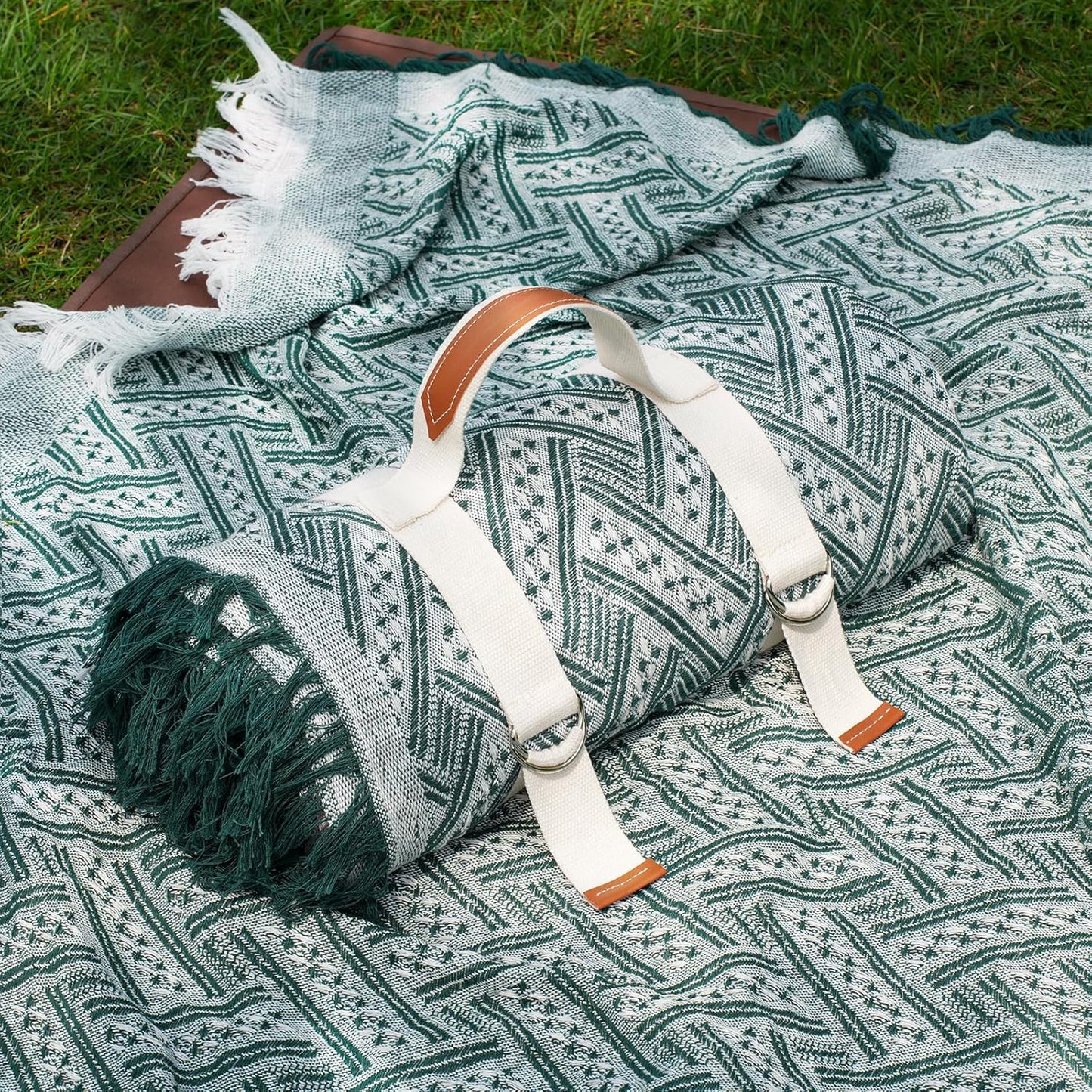 Genovega 2 in 1 Extra Large 80"* 80" Rug Picnic Waterproof Outdoor Beach Blanket Foldable Camping Mat Summer Camp Equipment Honeymoon Stuff Hawaii Essentials Hunting Accessories Car Set Women Gifts