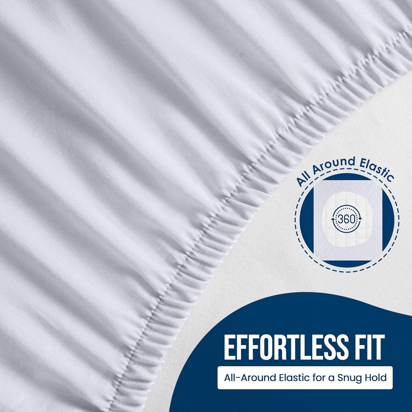 Utopia Bedding Waterproof Mattress Protector Full Size 2 Pack, 200 GSM Breathable Terry Mattress Cover, Fitted Style with Stretchable Pockets (White)
