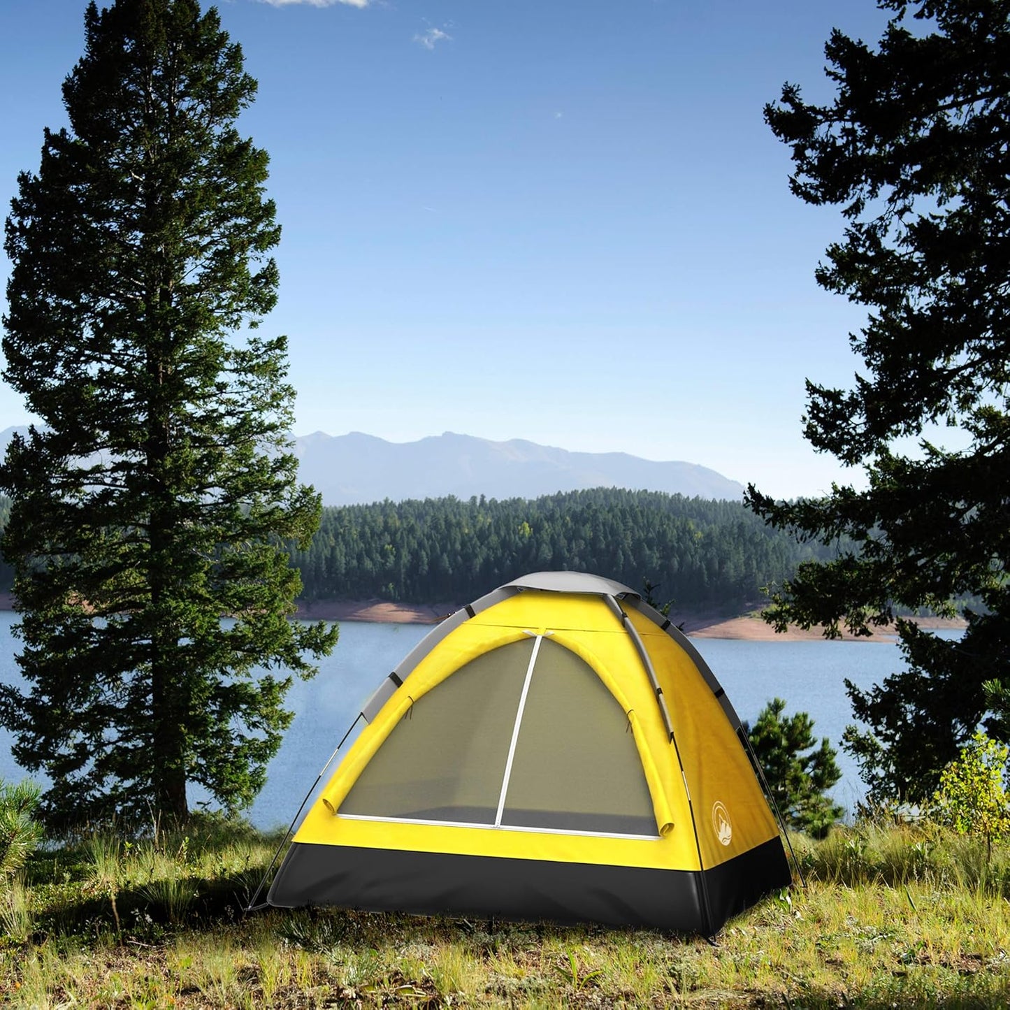2-Person Dome Tent – Easy Set Up Shelter with Rain Fly and Carrying Bag for Camping