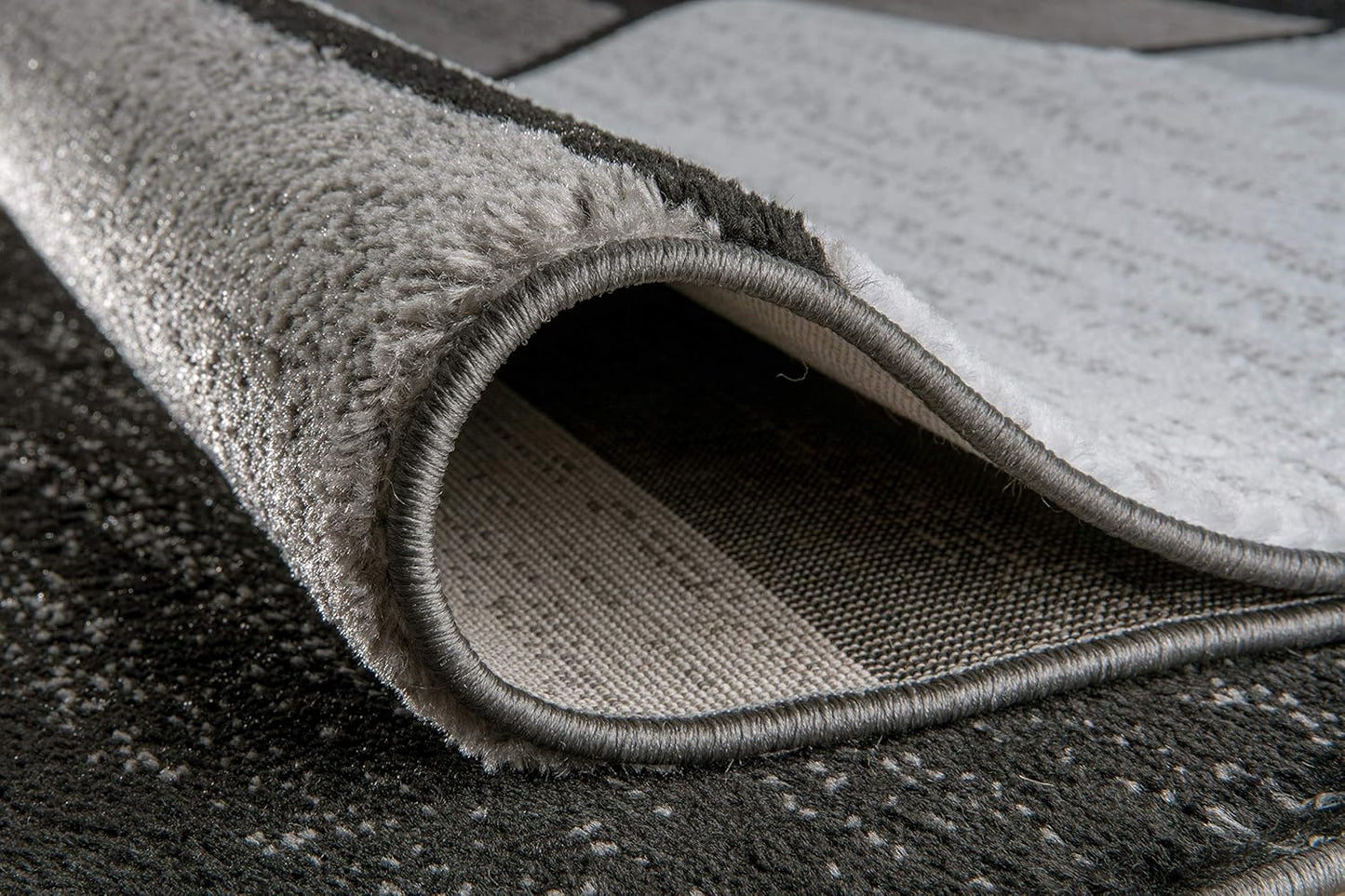 Rugshop Contemporary Modern Boxes Runner Rug 2' x 10' Gray