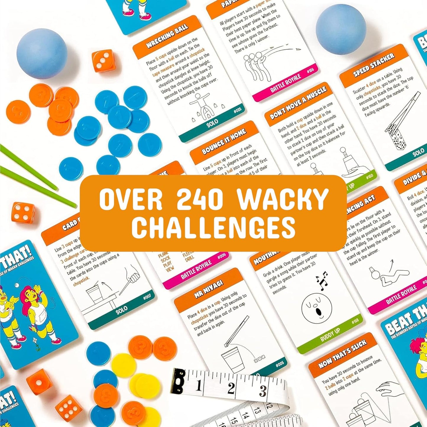 Gutter Games Beat That! Game and Household Objects Expansion Combo Pack [Family Party Game for Kids & Adults]