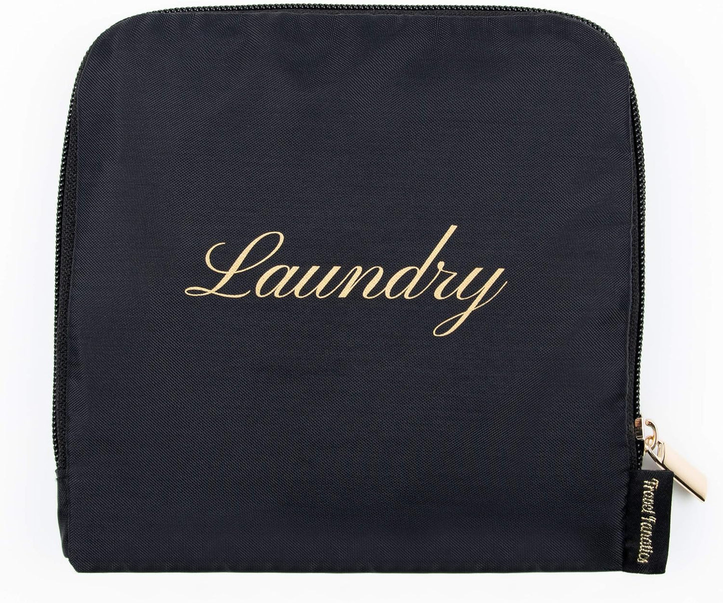 Travel Fanatics Black Travel Laundry Bag for Dirty Clothes - Compact, Durable & Spacious Travel Essential
