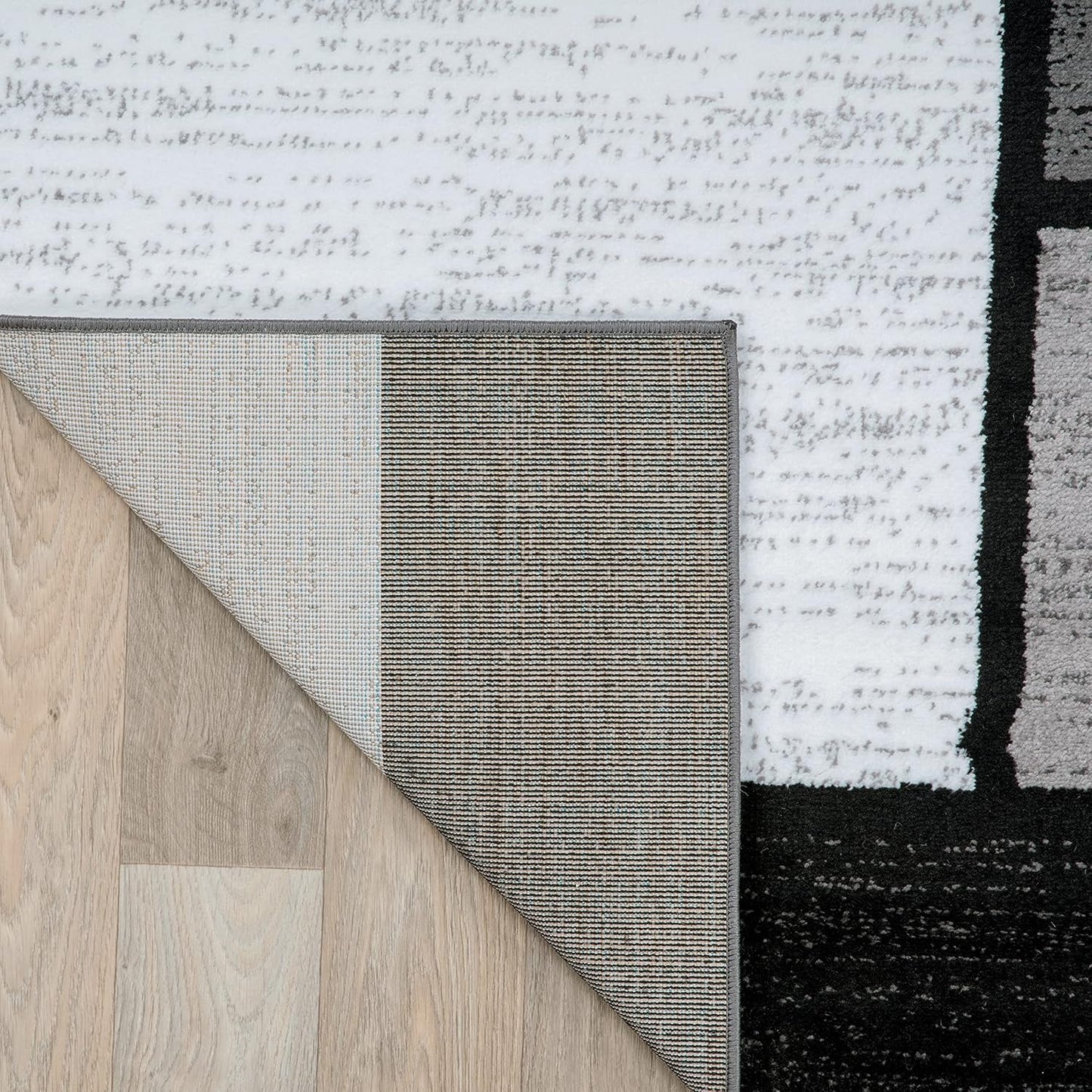 Rugshop Contemporary Modern Boxes for Home Office,Living Room,Bedroom,Kitchen Non Shedding Area Rug 3'3" x 5'3" Gray