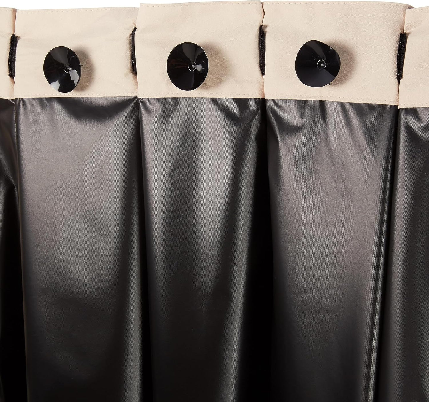 Amazon Basics Portable Blackout Curtain Shade with Suction Cups, 50"W x 78"L, 1-Pack, Beige